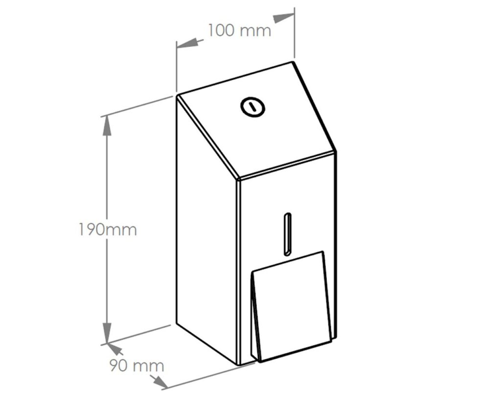 Dozownik mydła w płynie MERIDA STELLA MINI, pojemność zbiornika 400 ml, stal matowa