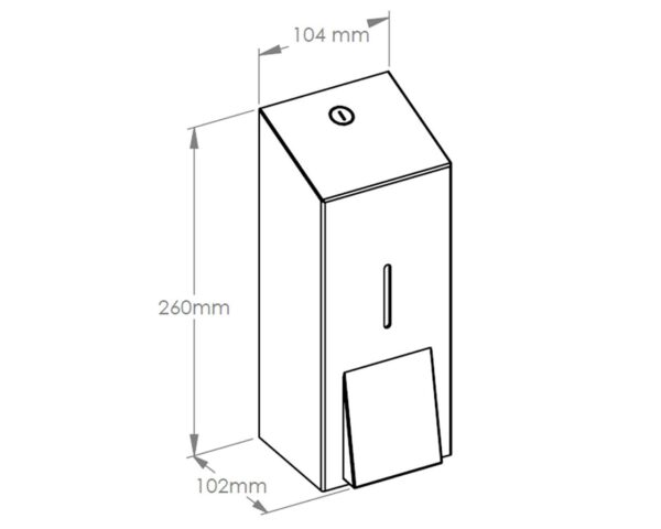 Dozownik mydła w pianie na jednorazowe wkłady z pompką spieniającą MERIDA INOX DESIGN MAXI - PINSTRIPE Dozownik mydła w pianie na jednorazowe wkłady z pompką spieniającą MERIDA INOX DESIGN MAXI - PINSTRIPE