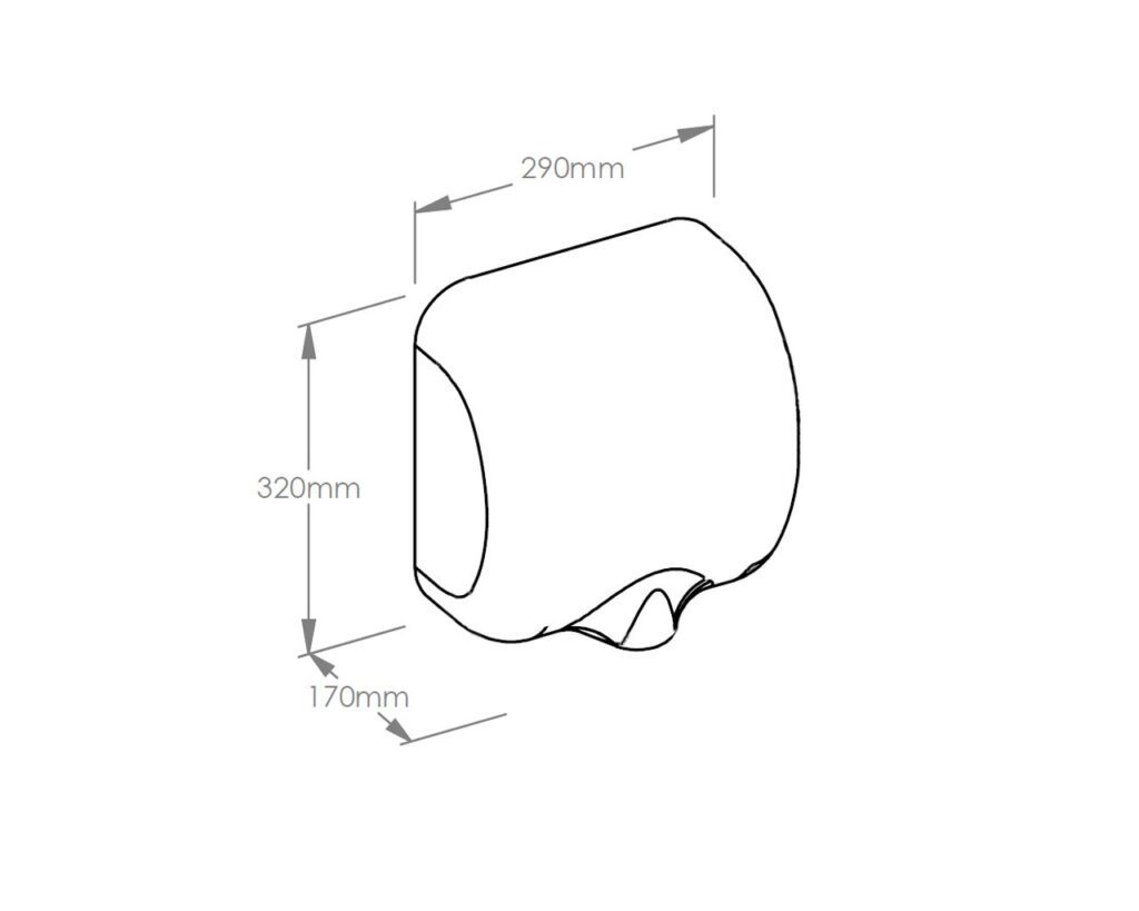 Suszarka do rąk MERIDA TURBO JET BLACK LINE, czarna