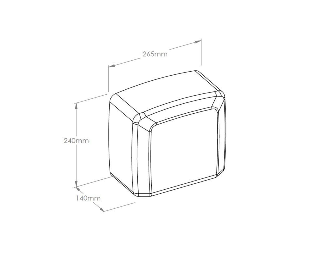Suszarka do rąk MERIDA CUBEFLOW PLUS, stal matowa