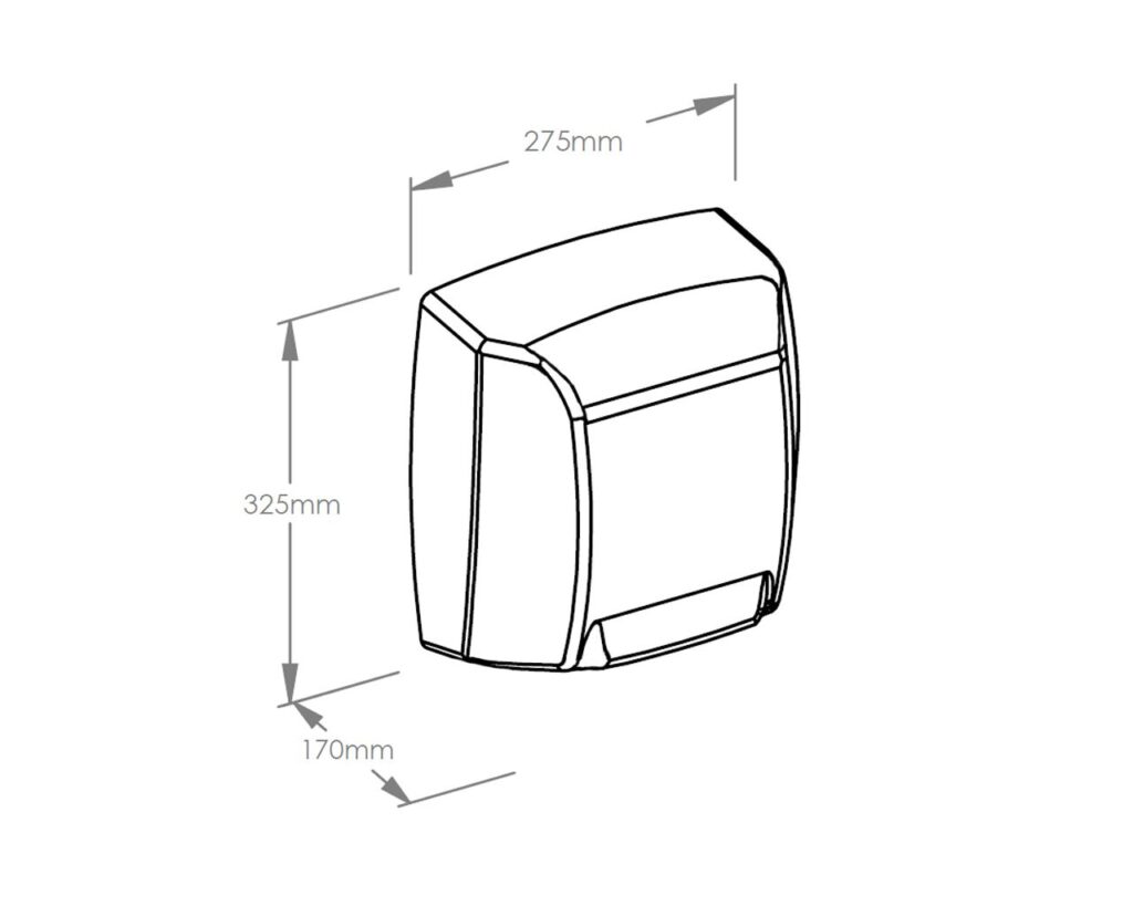 Suszarka do rąk MERIDA MEDIFLOW, stal polerowana