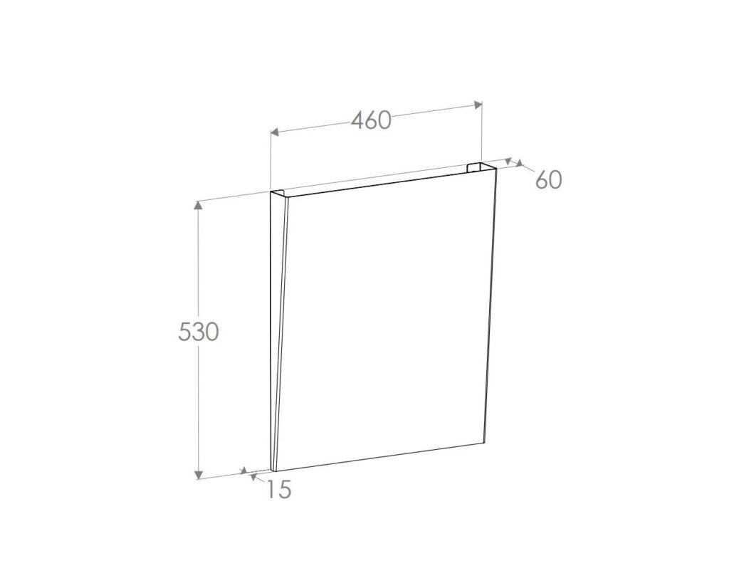 Lustro ze stali nierdzewnej, uchylne MERIDA DRAGON, wymiary 53x46 cm