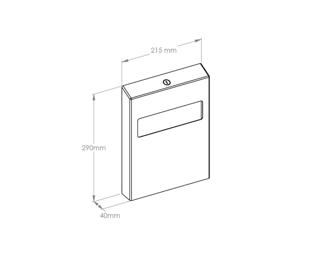 Pojemnik na podkładki na deskę sedesową MERIDA STELLA, wkład - 100 szt. papierowych podkładek, stal polerowana