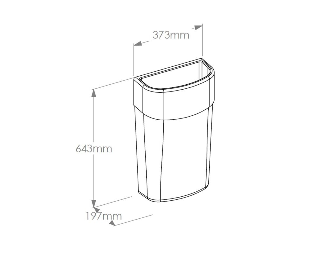 Kosz otwarty wiszący MERIDA AMADEUS SILKY BLACK, pojemność 40 l