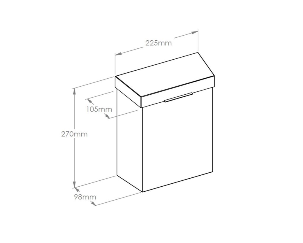 Kosz do damskich toalet MERIDA STELLA, pojemność 4,5 l, stal matowa