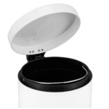 Kosz pedałowy SILENT SERENE, pojemność 5 l, metalowy, biały