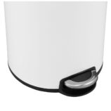 Kosz pedałowy SILENT SERENE, pojemność 12 l, metalowy, biały