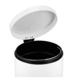 Kosz pedałowy SILENT SERENE, pojemność 12 l, metalowy, biały