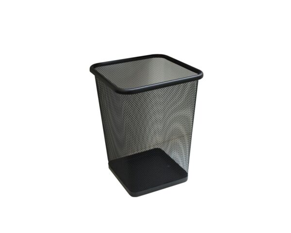 Kosz biurowy siatkowy czarny, stal lakierowana, poj. 18 l
