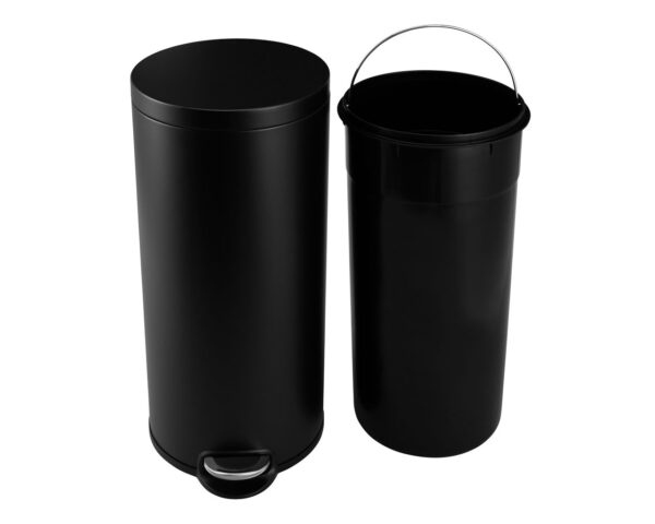Kosz pedałowy SILENT SERENE, pojemność 30 l, metalowy, czarny matowy Kosz pedałowy SILENT SERENE, pojemność 30 l, metalowy, czarny matowy