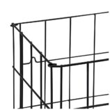 Kosz siatkowy stojący o poj. 47 l, wykonany z prętów powlekanych czarnym polietylenem