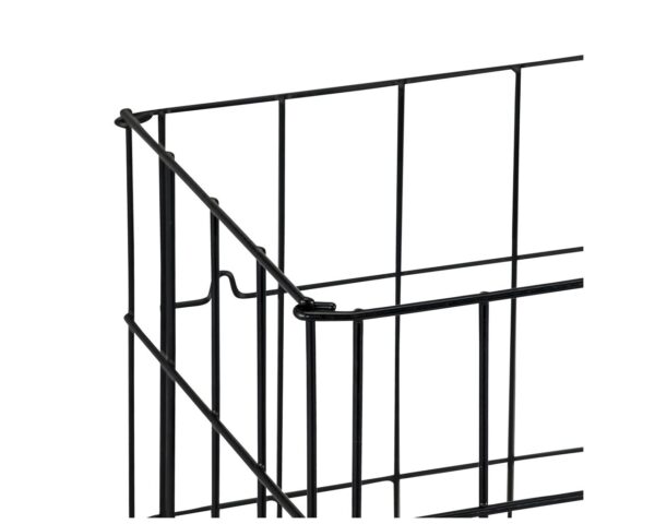 Kosz siatkowy stojący o poj. 47 l, wykonany z prętów powlekanych czarnym polietylenem Kosz siatkowy stojący o poj. 47 l, wykonany z prętów powlekanych czarnym polietylenem