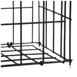 Kosz siatkowy stojący o poj. 47 l, wykonany z prętów powlekanych czarnym polietylenem