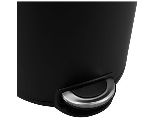 Kosz pedałowy SILENT SERENE, pojemność 12 l, metalowy, czarny matowy Kosz pedałowy SILENT SERENE, pojemność 12 l, metalowy, czarny matowy