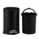Kosz pedałowy TOP SILENT LUNA, pojemność 3 l, metalowy, czarny matowy