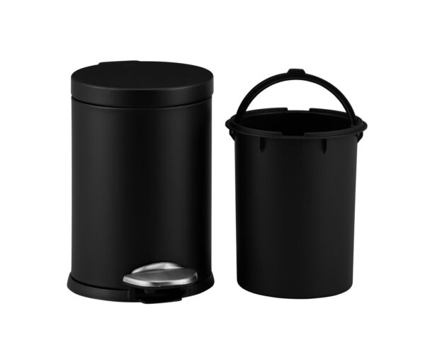 Kosz pedałowy TOP SILENT LUNA, pojemność 3 l, metalowy, czarny matowy Kosz pedałowy TOP SILENT LUNA, pojemność 3 l, metalowy, czarny matowy