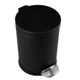 Kosz pedałowy TOP SILENT LUNA, pojemność 3 l, metalowy, czarny matowy