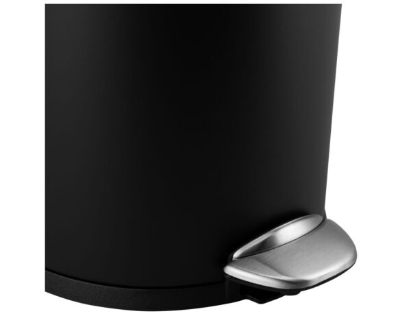 Kosz pedałowy TOP SILENT LUNA, pojemność 12 l, metalowy, czarny matowy Kosz pedałowy TOP SILENT LUNA, pojemność 12 l, metalowy, czarny matowy