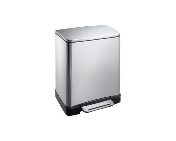 Kosz prostokątny CUBE, pojemność 20 l, stal matowa