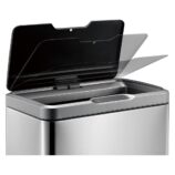 Kosz automatyczny SENSOR, bezdotykowy, prostokątny, szeroki, stal matowa 45 l