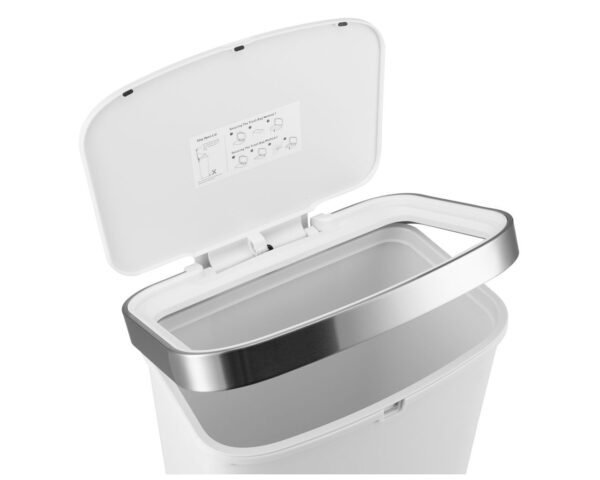 Kosz pedałowy MERIDA ECO PAPER, pojemność 50 l, tworzywo sztuczne, biały Kosz pedałowy MERIDA ECO PAPER, pojemność 50 l, tworzywo sztuczne, biały