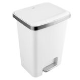 Kosz pedałowy HANA, pojemność 35 l, tworzywo sztuczne, biały