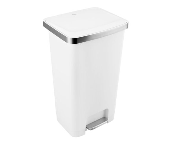 Kosz pedałowy HANA, pojemność 45 l, tworzywo sztuczne, biały Kosz pedałowy HANA, pojemność 45 l, tworzywo sztuczne, biały