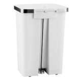 Kosz pedałowy HANA, pojemność 70 l, tworzywo sztuczne, biały