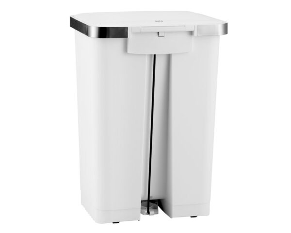 Kosz pedałowy HANA, pojemność 70 l, tworzywo sztuczne, biały Kosz pedałowy HANA, pojemność 70 l, tworzywo sztuczne, biały