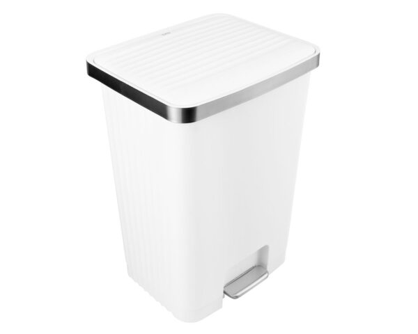 Kosz pedałowy HANA, pojemność 70 l, tworzywo sztuczne, biały Kosz pedałowy HANA, pojemność 70 l, tworzywo sztuczne, biały