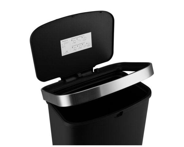 Kosz pedałowy MERIDA ECO PAPER, pojemność 50 l, tworzywo sztuczne, czarny Kosz pedałowy MERIDA ECO PAPER, pojemność 50 l, tworzywo sztuczne, czarny