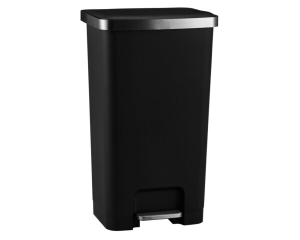 Kosz pedałowy HANA, pojemność 45 l, tworzywo sztuczne, czarny Kosz pedałowy HANA, pojemność 45 l, tworzywo sztuczne, czarny