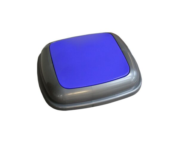 Pokrywa kosza Quatro grafitowa z niebieską klapką