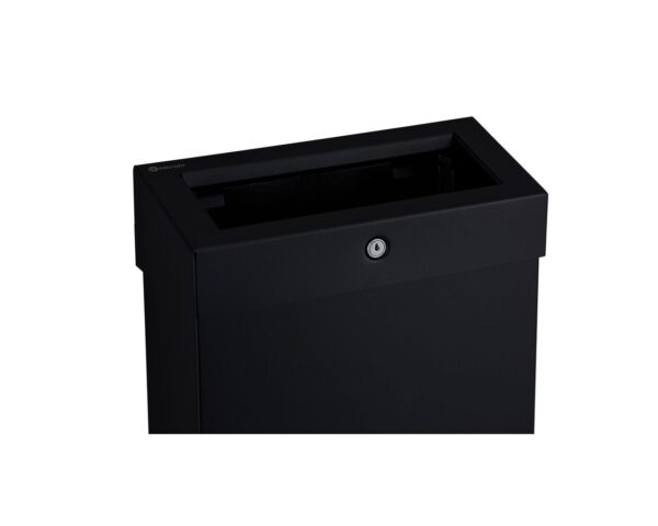 Kosz na odpady otwarty MERIDA STELLA SLIM BLACK LINE COMBO, pojemność 15 l, czarny Kosz na odpady otwarty MERIDA STELLA SLIM BLACK LINE COMBO, pojemność 15 l, czarny