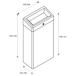 Kosz otwarty MERIDA INOX DESIGN - HONEYCOMB, poj. 27 l