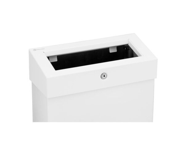 Kosz na odpady otwarty MERIDA STELLA SLIM WHITE LINE COMBO, pojemność 15 l, biały Kosz na odpady otwarty MERIDA STELLA SLIM WHITE LINE COMBO, pojemność 15 l, biały