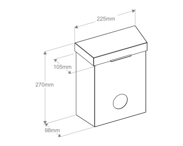 Kosz do damskich toalet MERIDA STELLA WHITE LINE z pojemnikiem na torebki higieniczne, pojemność 4,4 l, biały Kosz do damskich toalet MERIDA STELLA WHITE LINE z pojemnikiem na torebki higieniczne, pojemność 4,4 l, biały