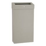 Kosz na odpady otwarty MERIDA STELLA SLIM STONE GREY LINE COMBO, pojemność 15 l, szary kamienny