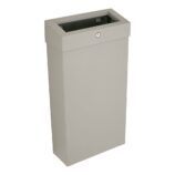 Kosz na odpady otwarty MERIDA STELLA SLIM STONE GREY LINE COMBO, pojemność 15 l, szary kamienny