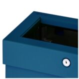 Kosz na odpady otwarty MERIDA STELLA SLIM BLUE LINE COMBO, pojemność 15 l, niebieski