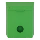 Kosz do damskich toalet MERIDA STELLA GREEN LINE z pojemnikiem na torebki higieniczne, pojemność 4,4 l, zielony