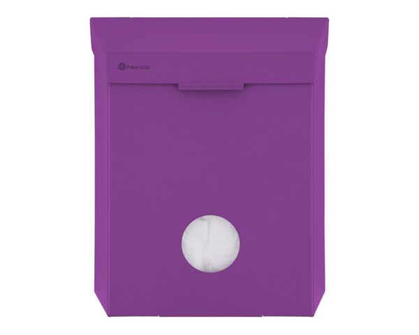Kosz do damskich toalet MERIDA STELLA VIOLET LINE z pojemnikiem na torebki higieniczne, pojemność 4,4 l, fioletowy Kosz do damskich toalet MERIDA STELLA VIOLET LINE z pojemnikiem na torebki higieniczne, pojemność 4,4 l, fioletowy