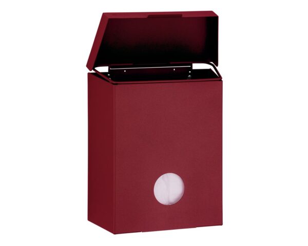 Kosz do damskich toalet MERIDA STELLA RED LINE z pojemnikiem na torebki higieniczne, pojemność 4,4 l, czerwony Kosz do damskich toalet MERIDA STELLA RED LINE z pojemnikiem na torebki higieniczne, pojemność 4,4 l, czerwony