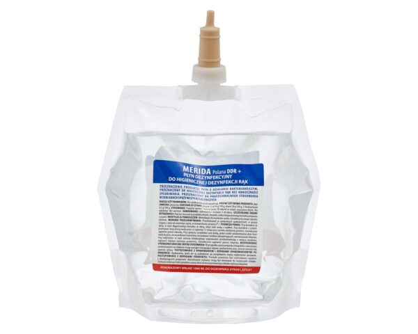 Płyn dezynfekcyjny MERIDA POLANA DDR+ do chirurgicznej i higienicznej dezynfekcji rąk jednorazowy wkład 1000 ml Płyn dezynfekcyjny MERIDA POLANA DDR+ do chirurgicznej i higienicznej dezynfekcji rąk jednorazowy wkład 1000 ml