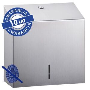 Pojemnik na ręczniki składane MERIDA STELLA Anti-FingerPrint MAXI stal matowa z powłoką AFP