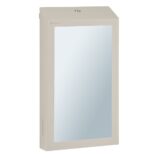 Pojemnik na ręczniki składane z lustrem ze stali SuperMirror „2w1" MERIDA STELLA SLIM SILK GREY LINE MEGA COMBO, szary jedwabisty