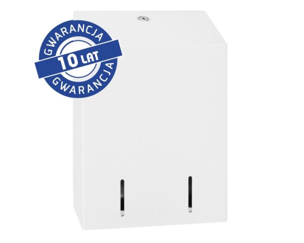 Pojemnik na papier toaletowy w listkach MERIDA STELLA WHITE LINE, pojemność do 900 szt., biały Pojemnik na papier toaletowy w listkach MERIDA STELLA WHITE LINE, pojemność do 900 szt., biały