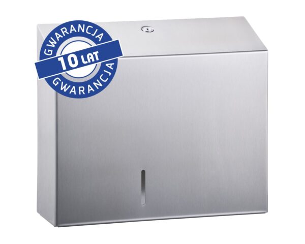 Pojemnik na papier toaletowy MERIDA STELLA DUO z uchwytem na resztkę rolki papieru, średnica papieru do 20 cm, stal matowa