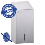 Pojemnik na papier toaletowy w listkach MERIDA STELLA Anti-FingerPrint, pojemność do 450 szt., stal matowa z powłoką AFP