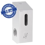 Pojemnik na dwie małe rolki papieru toaletowego MERIDA STELLA, STAL MATOWA